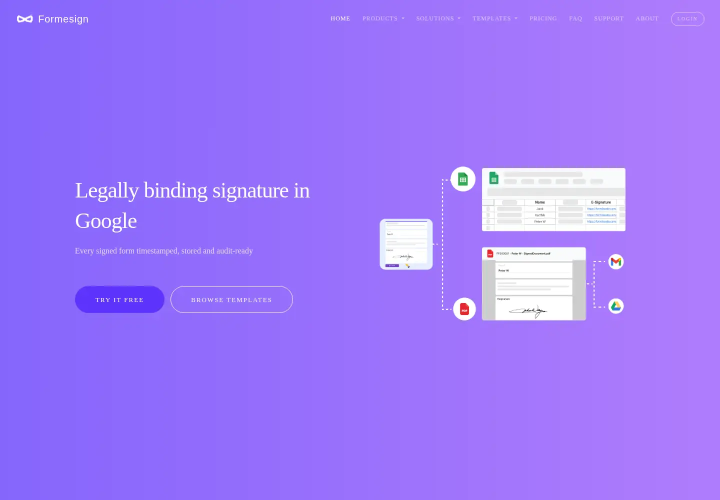 Screenshot of formesign.com