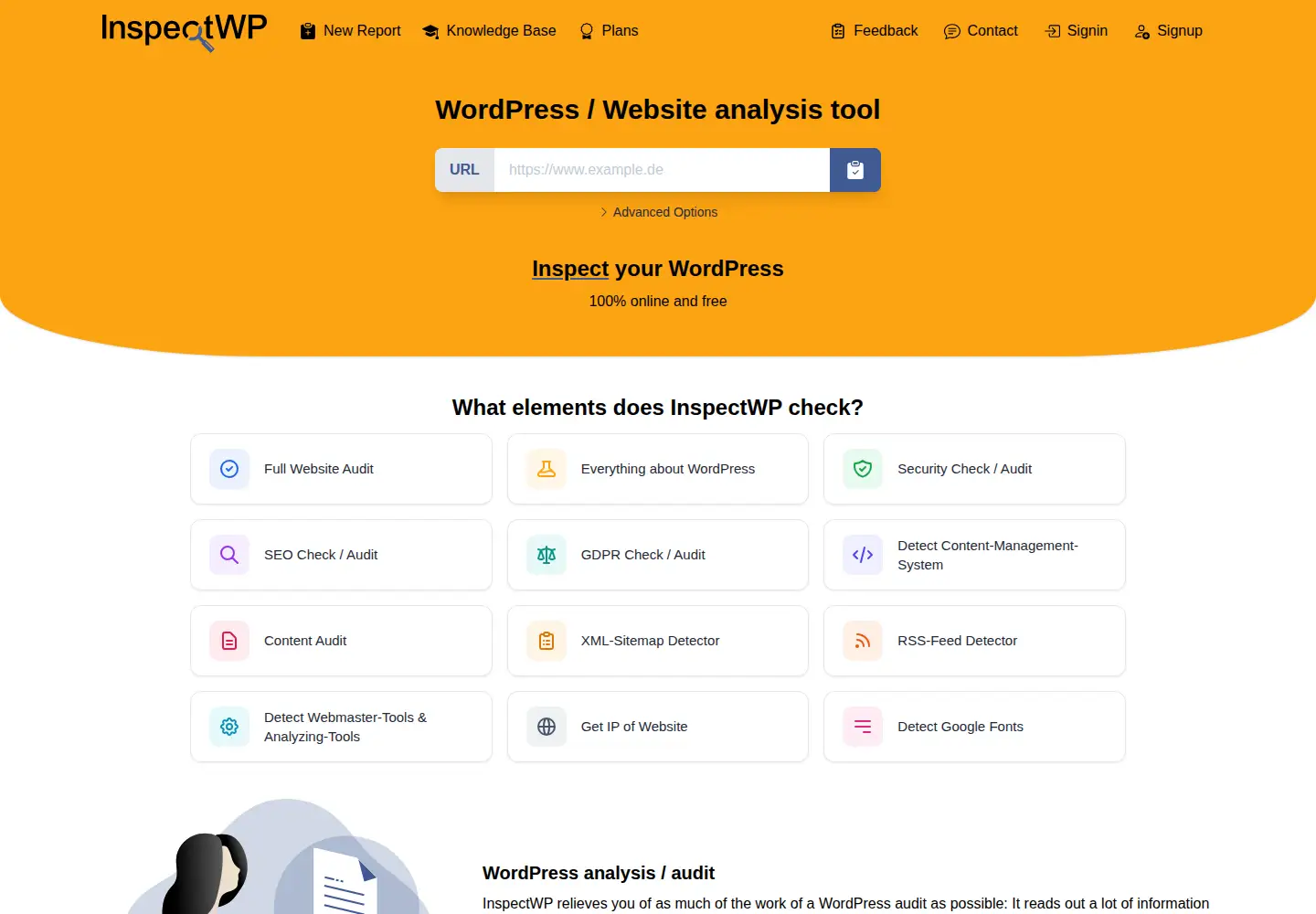 Screenshot of inspectwp.com