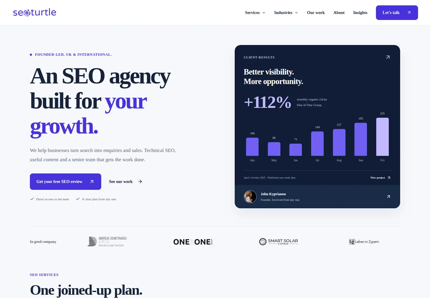 Screenshot of seoturtle.com