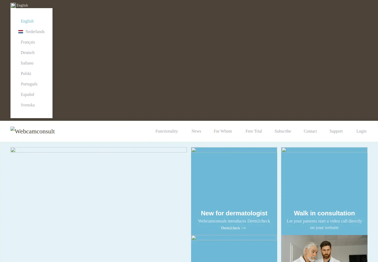 Captured homepage of webcamconsult.com in the current scan