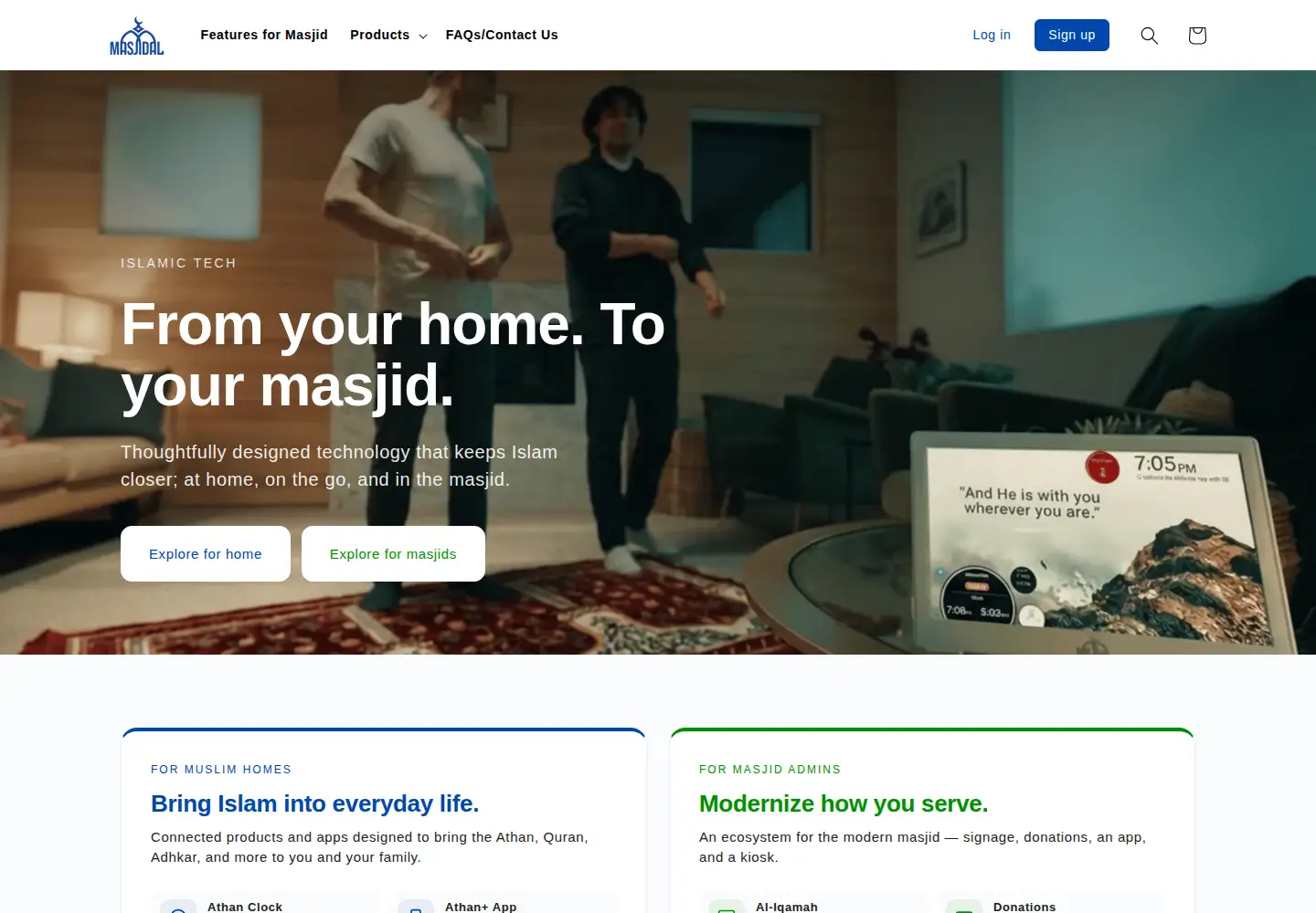 Screenshot of mymasjidal.com