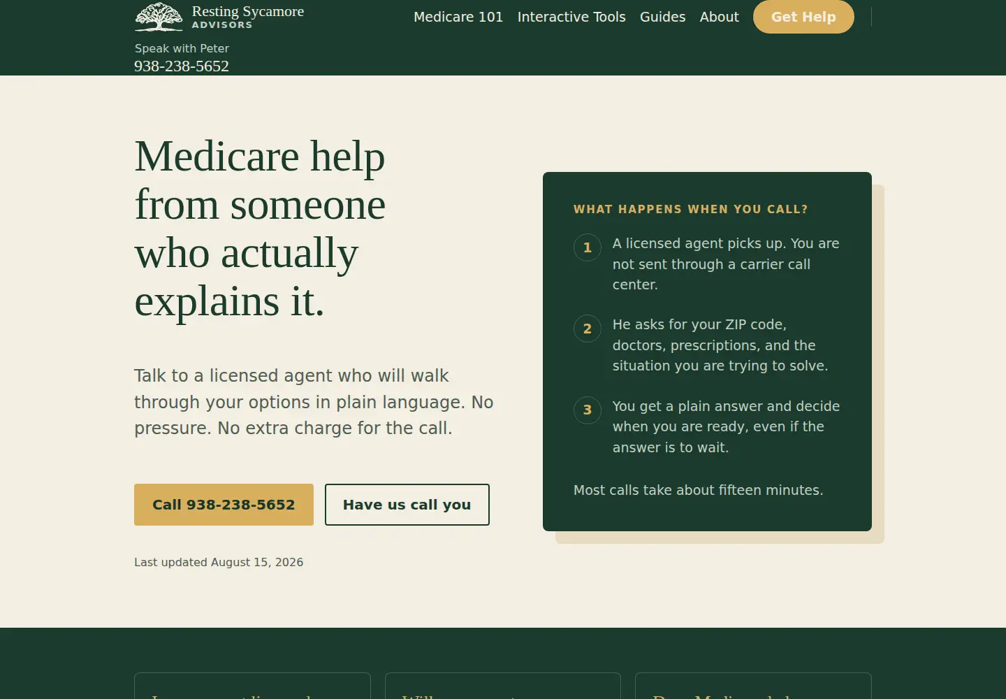 Screenshot of restingsycamore.com