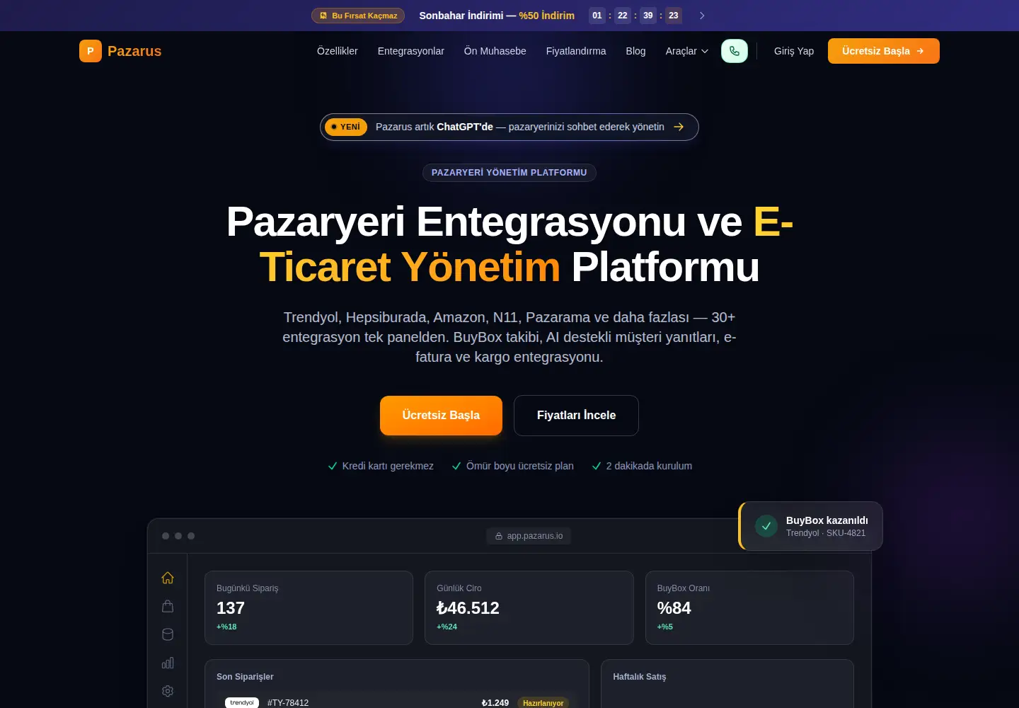 Screenshot of pazarus.io