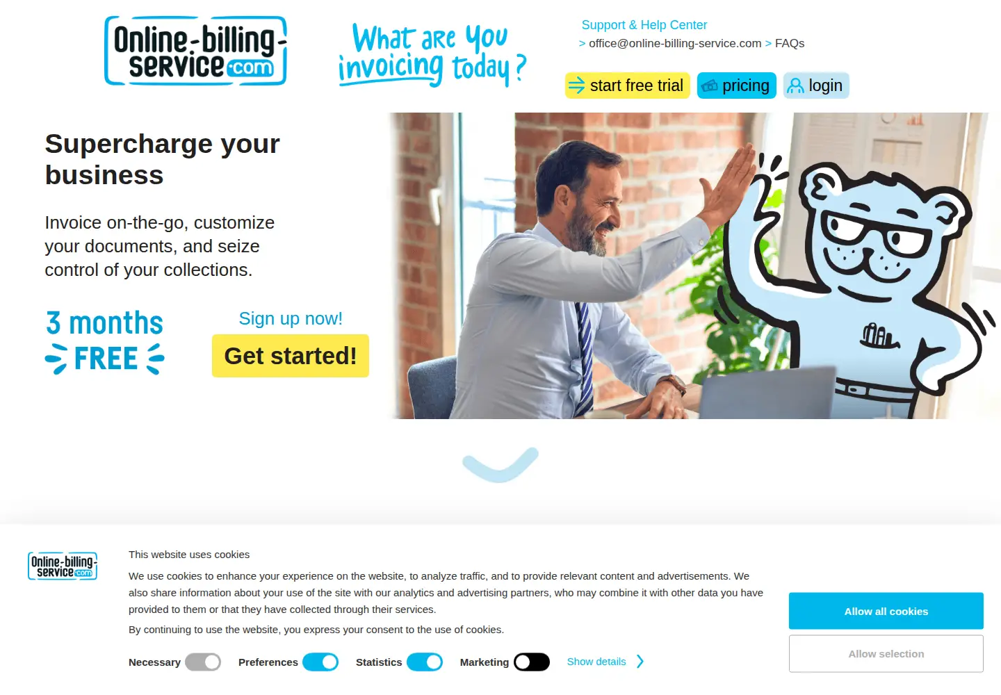 Screenshot of online-billing-service.com