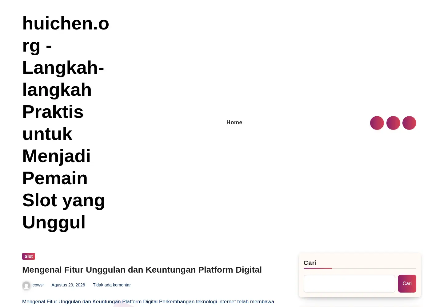 Screenshot of huichen.org