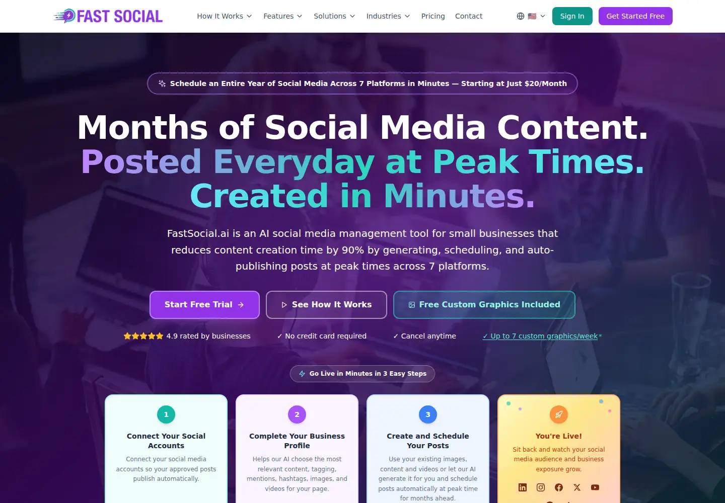Screenshot of fastsocial.ai