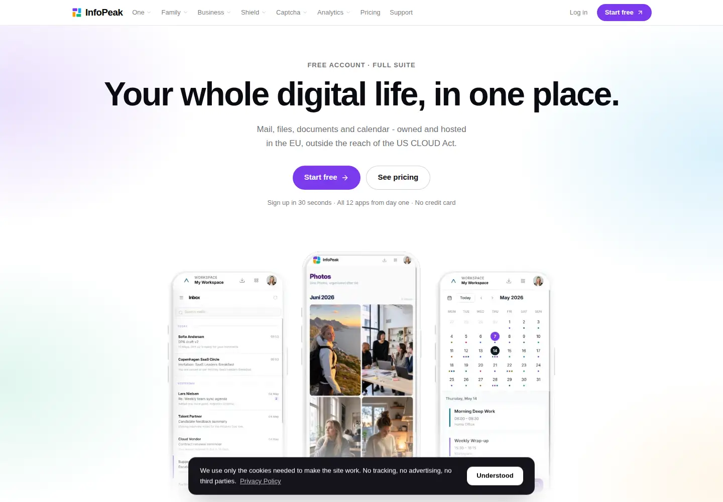 Screenshot of infopeak.io