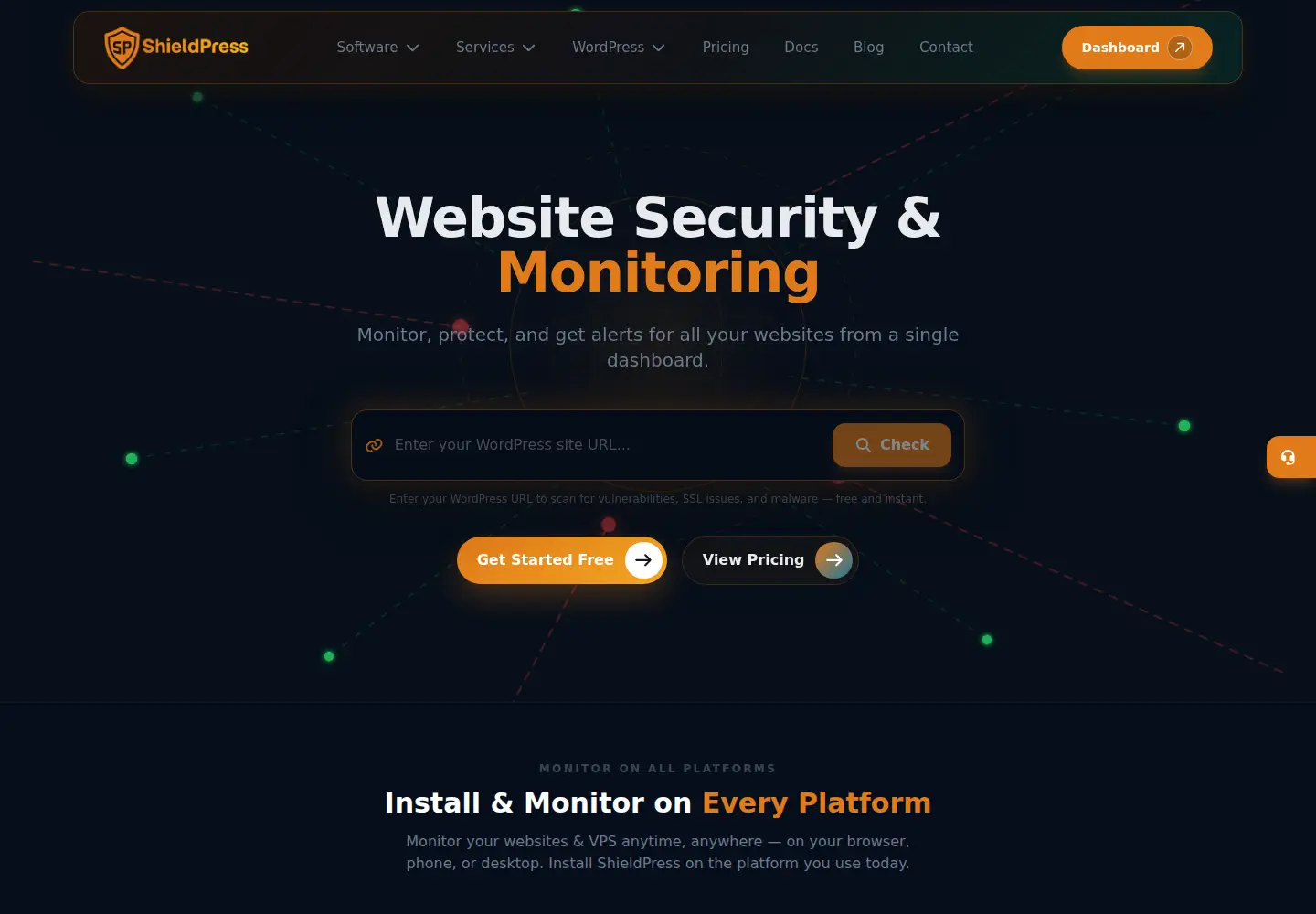 Screenshot of shieldpress.net