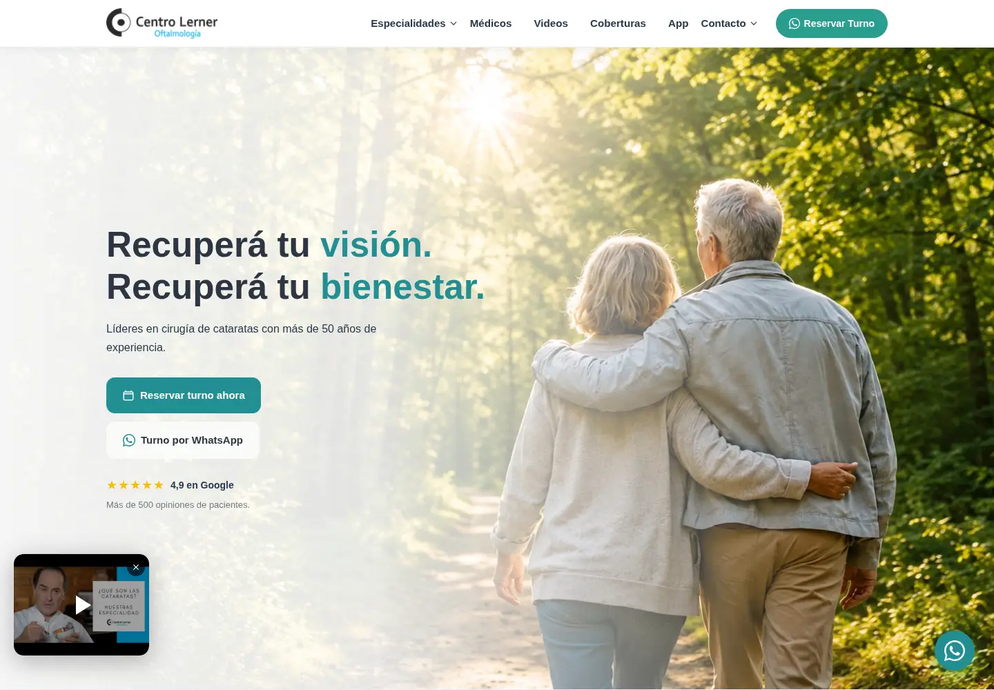 Screenshot of centrolerner.com.ar
