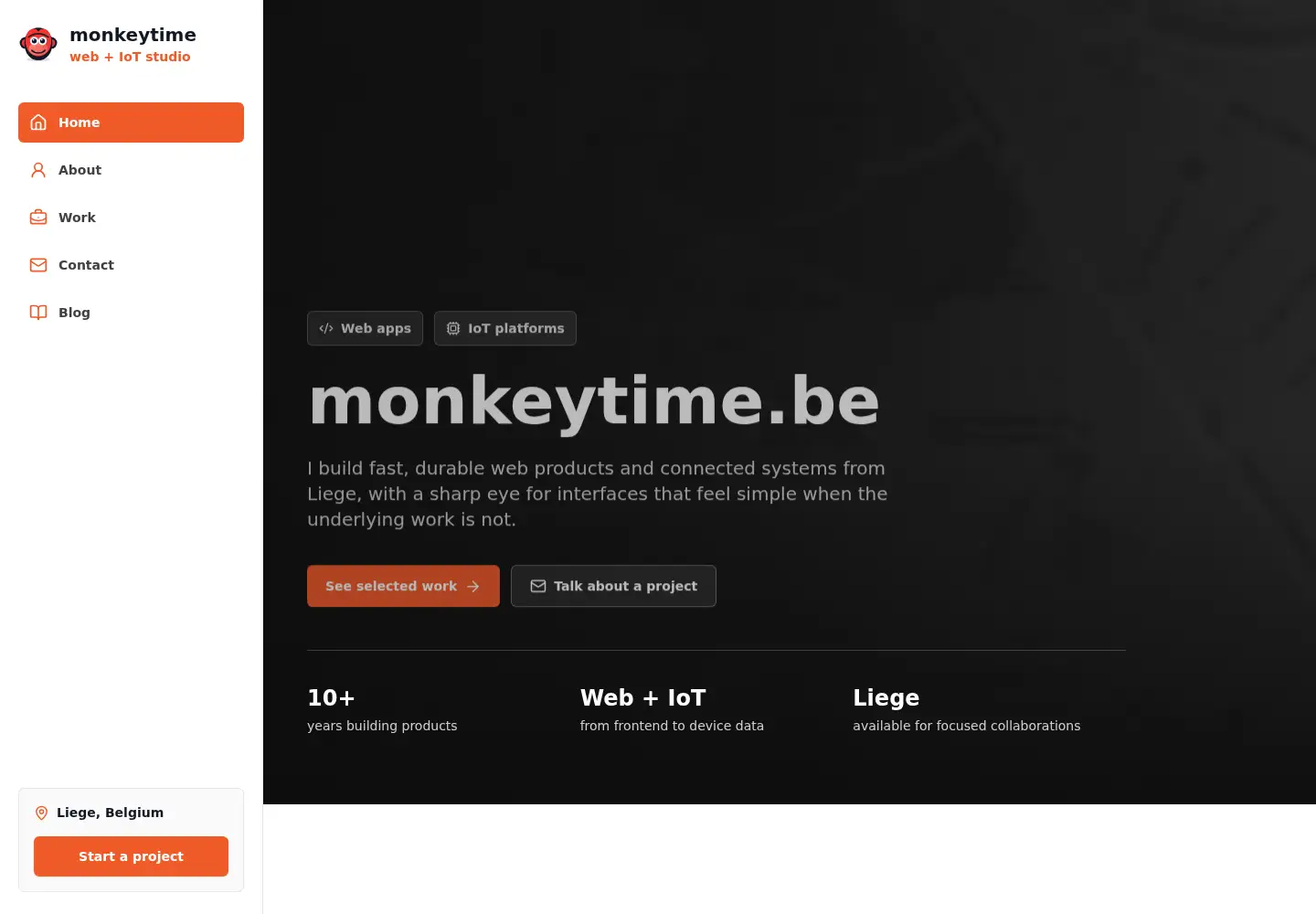 Screenshot of monkeytime.be