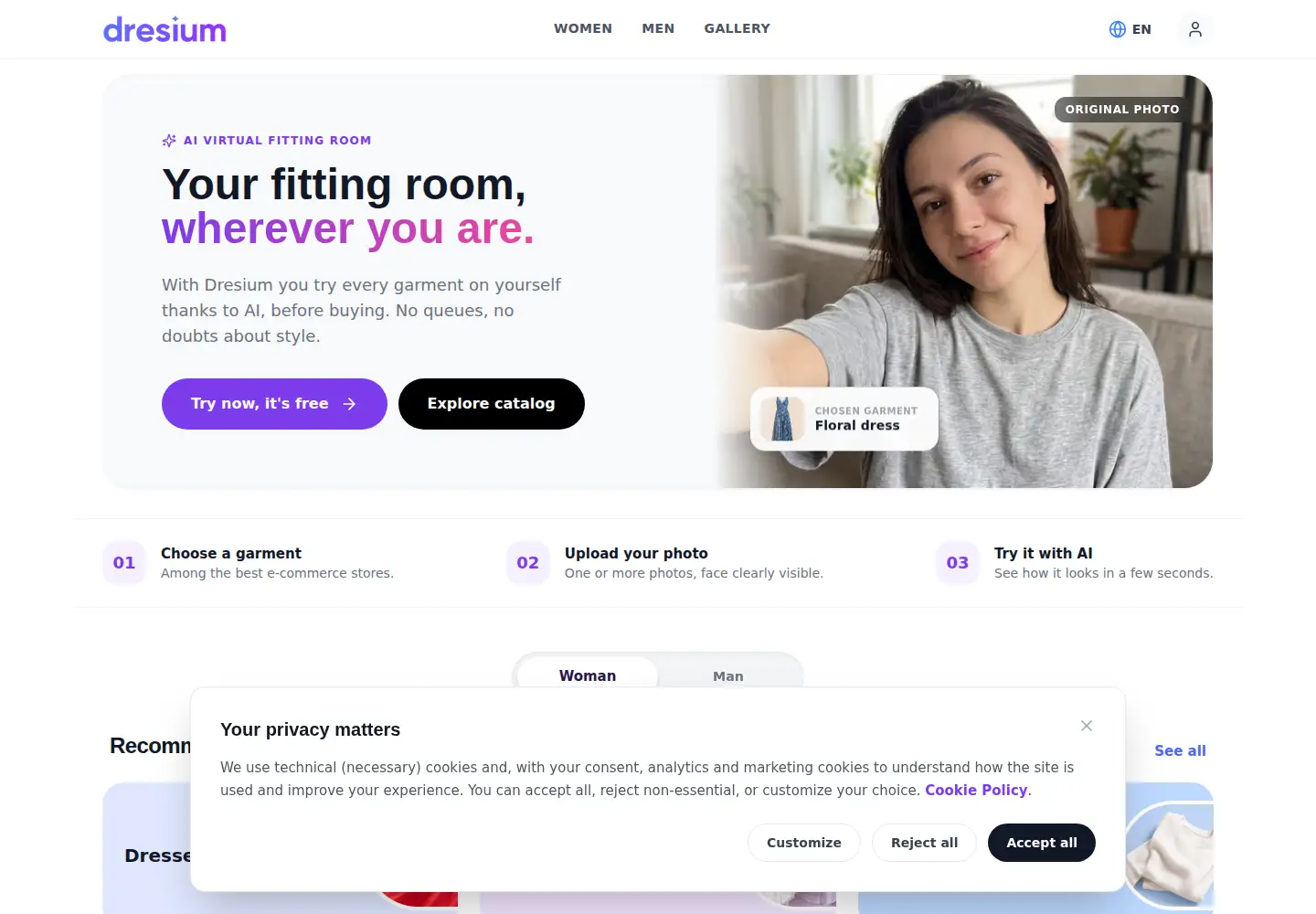 Screenshot of dresium.com