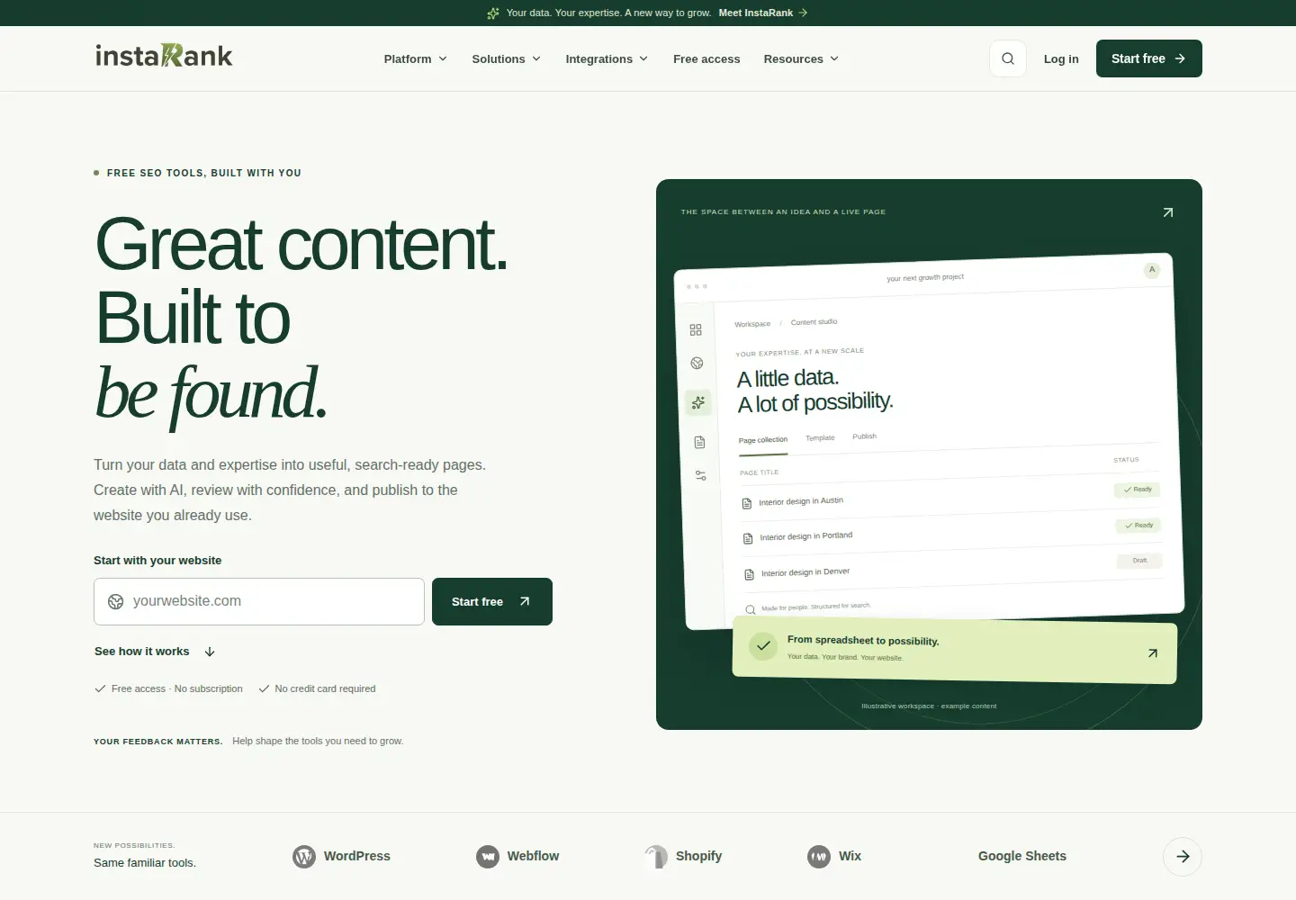 Screenshot of instarank.com