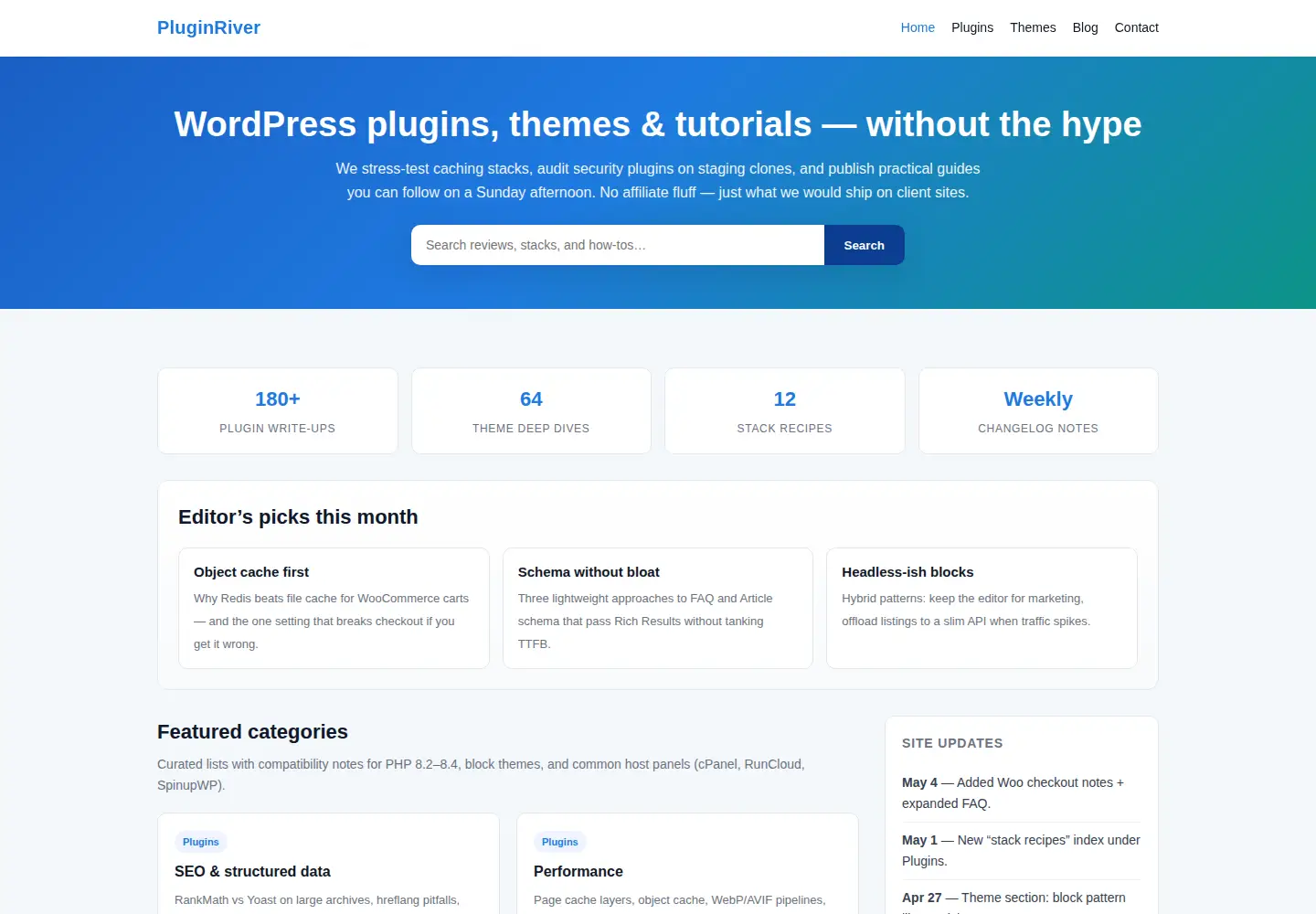 Screenshot of pluginriver.com