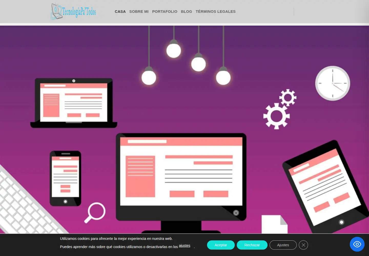 Screenshot of tecnologiapatodos.es