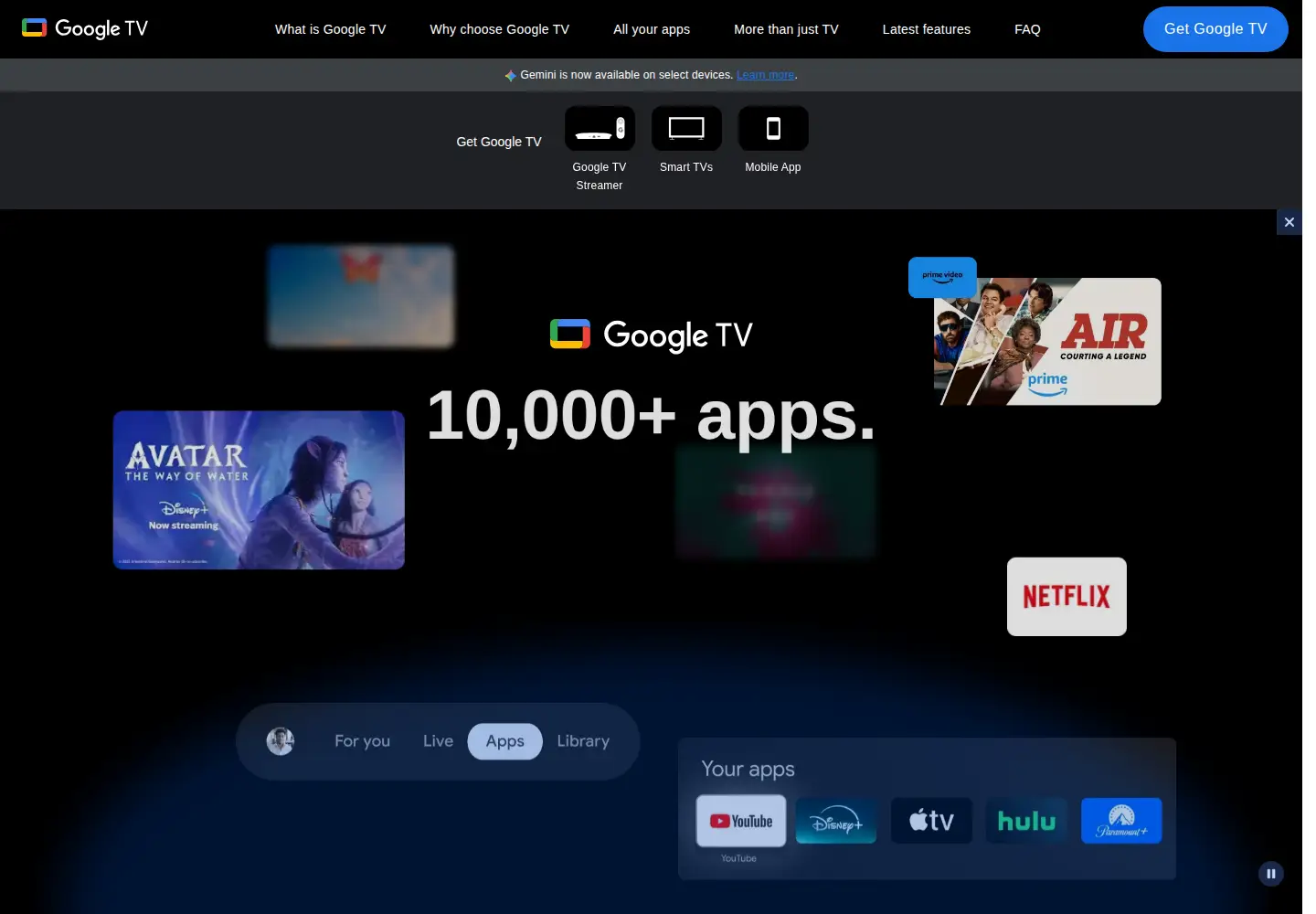 Screenshot of tv.google