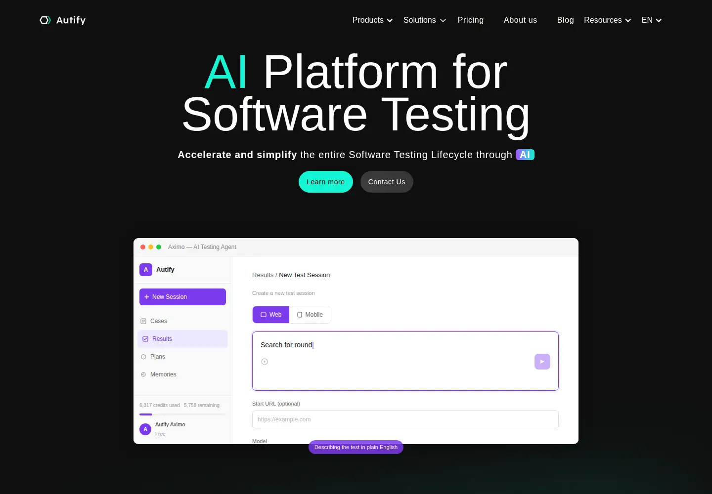 Screenshot of autify.com