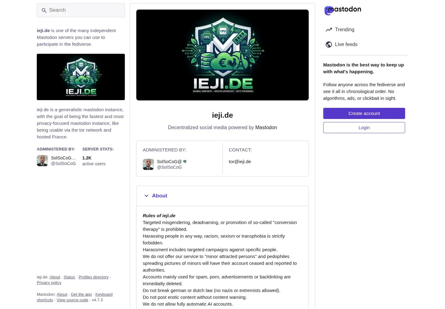 Screenshot of ieji.de