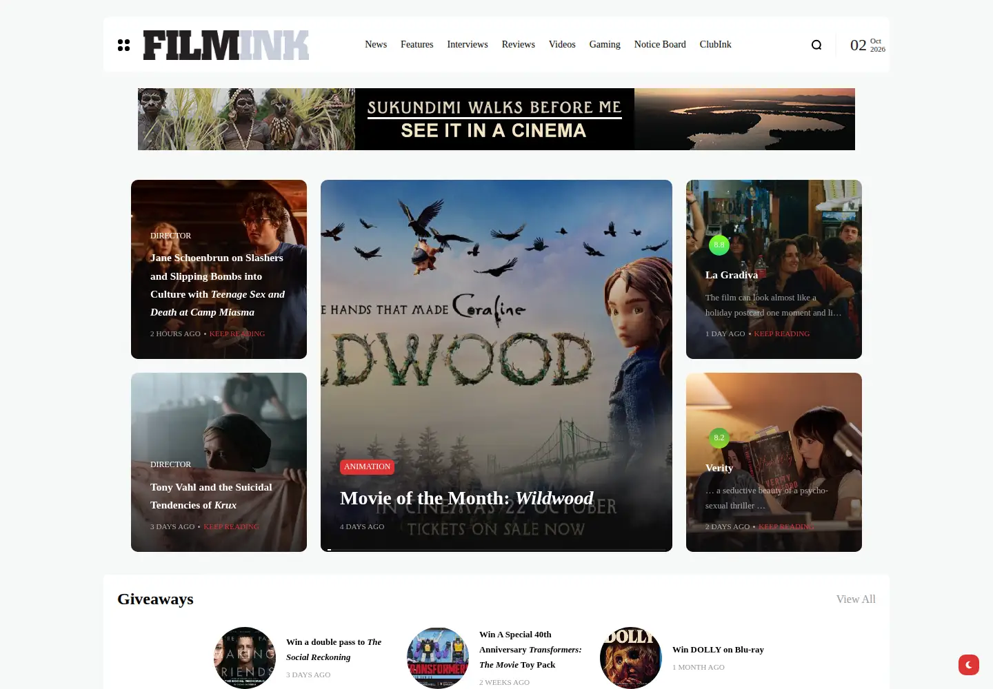 Screenshot of filmink.com.au