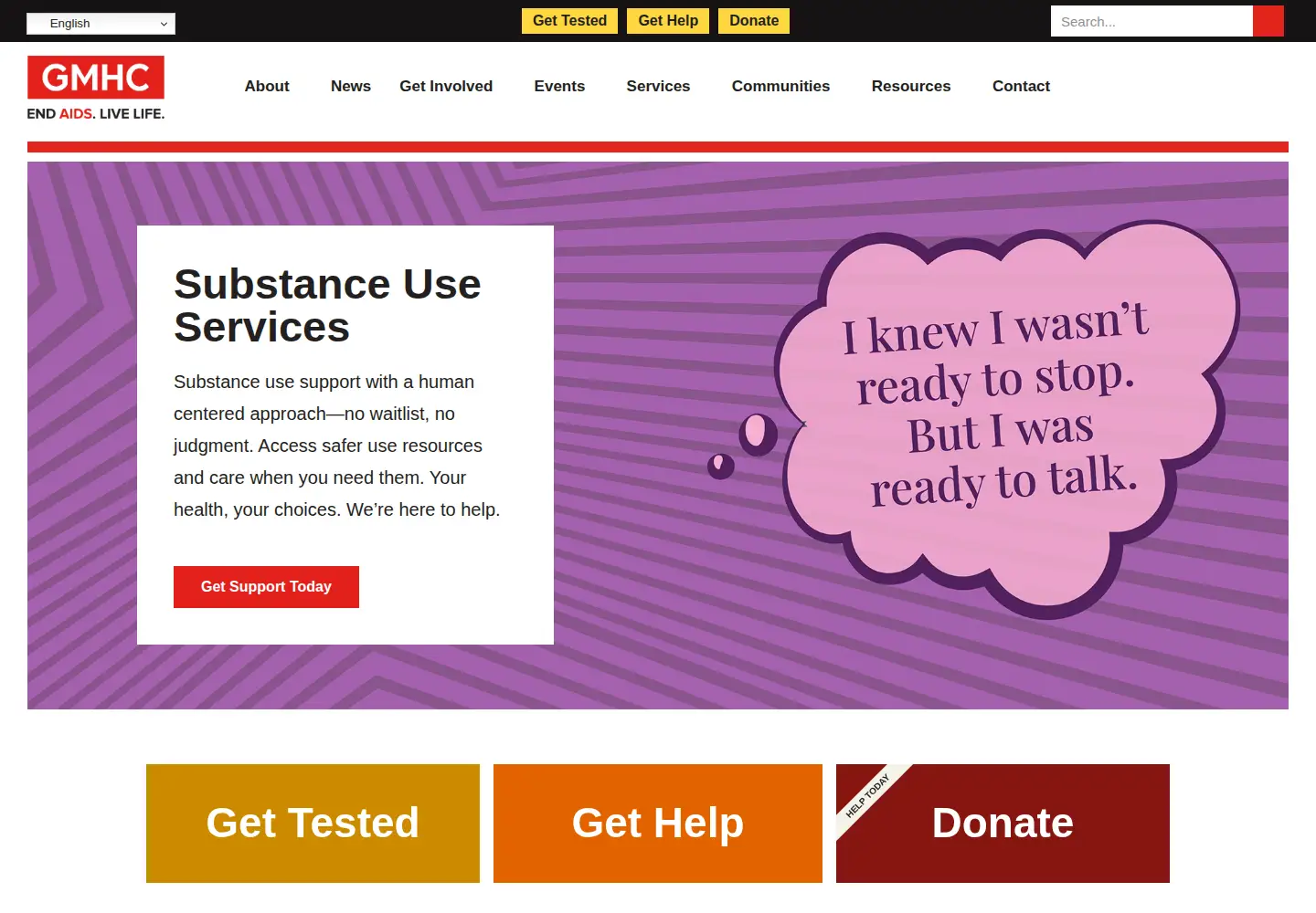 Screenshot of gmhc.org