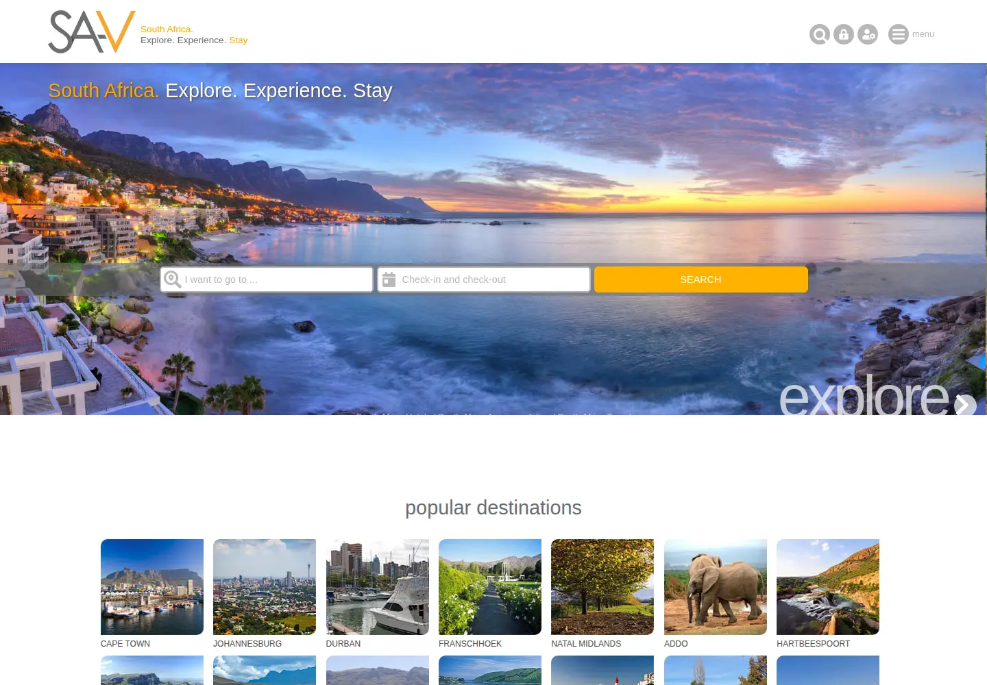 Screenshot of sa-venues.com