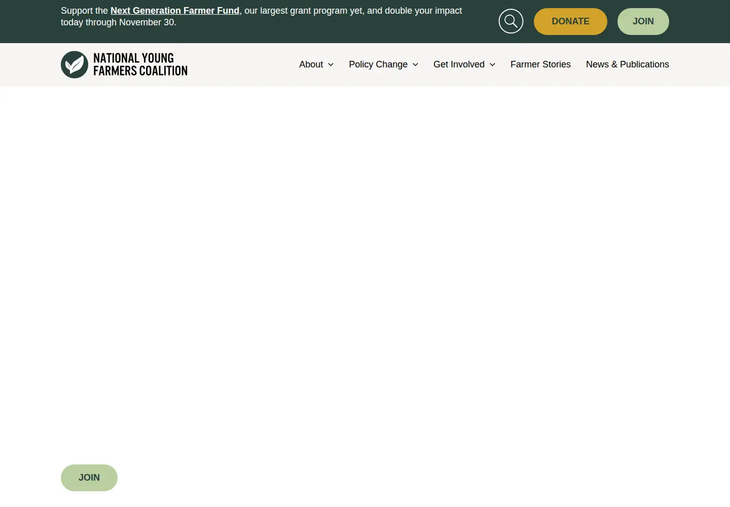 Screenshot of youngfarmers.org