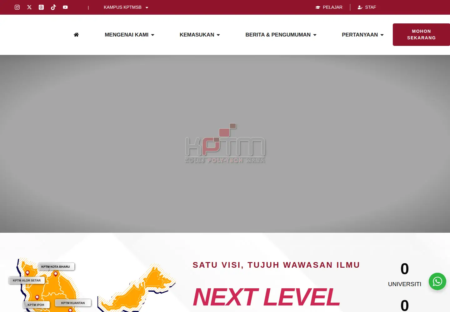 Screenshot of kptm.edu.my