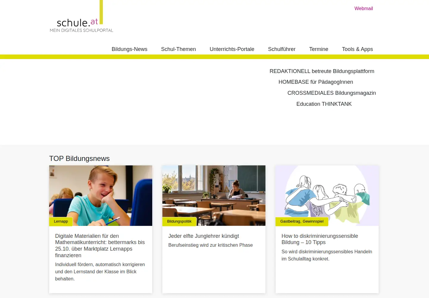 Screenshot of schule.at