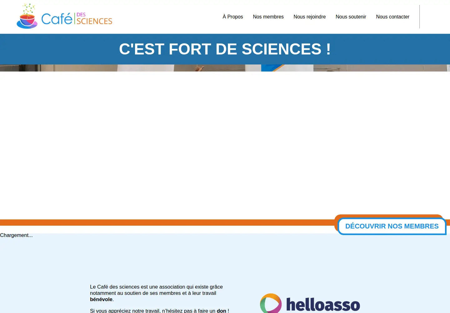 Screenshot of cafe-sciences.org