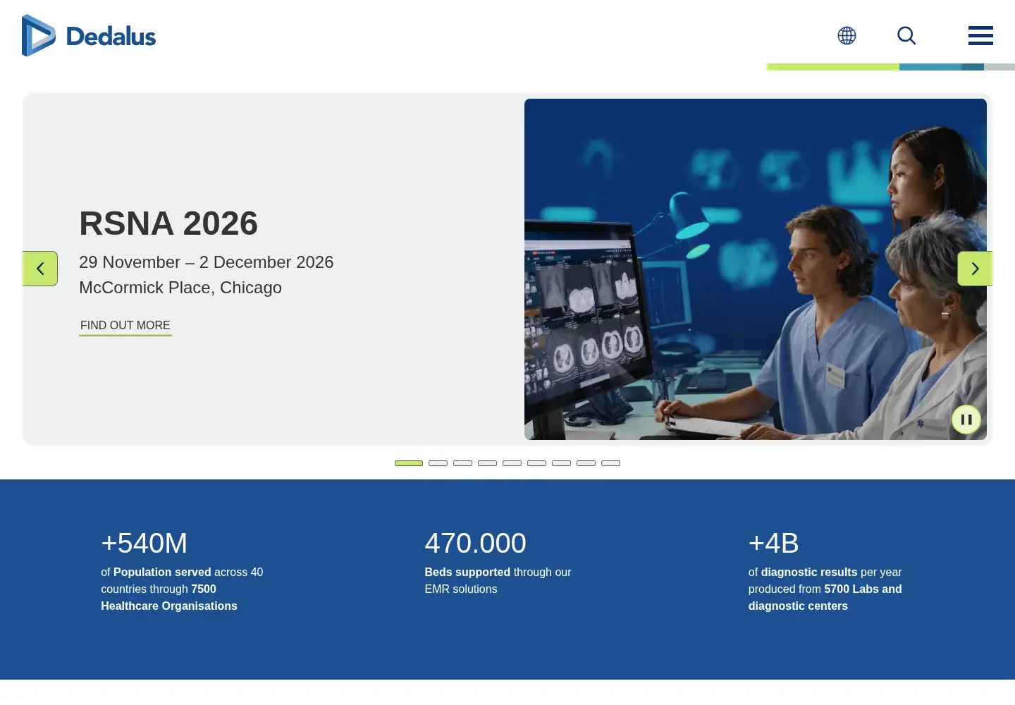 Screenshot of dedalus.com