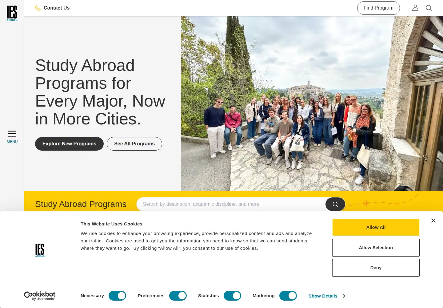 Screenshot of iesabroad.org