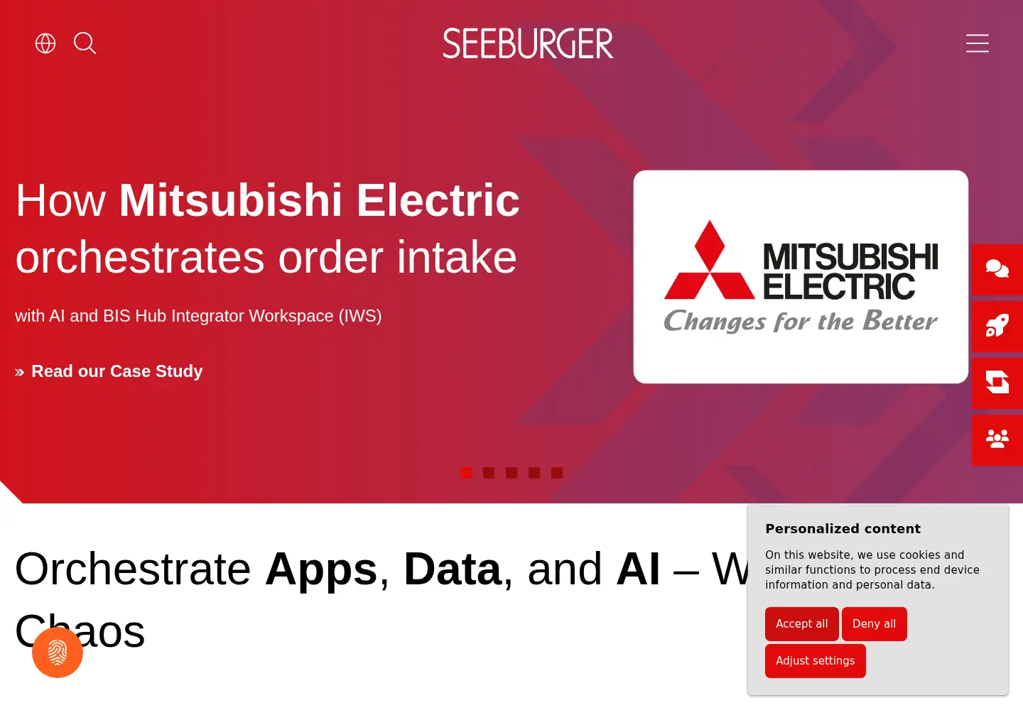 Screenshot of seeburger.com