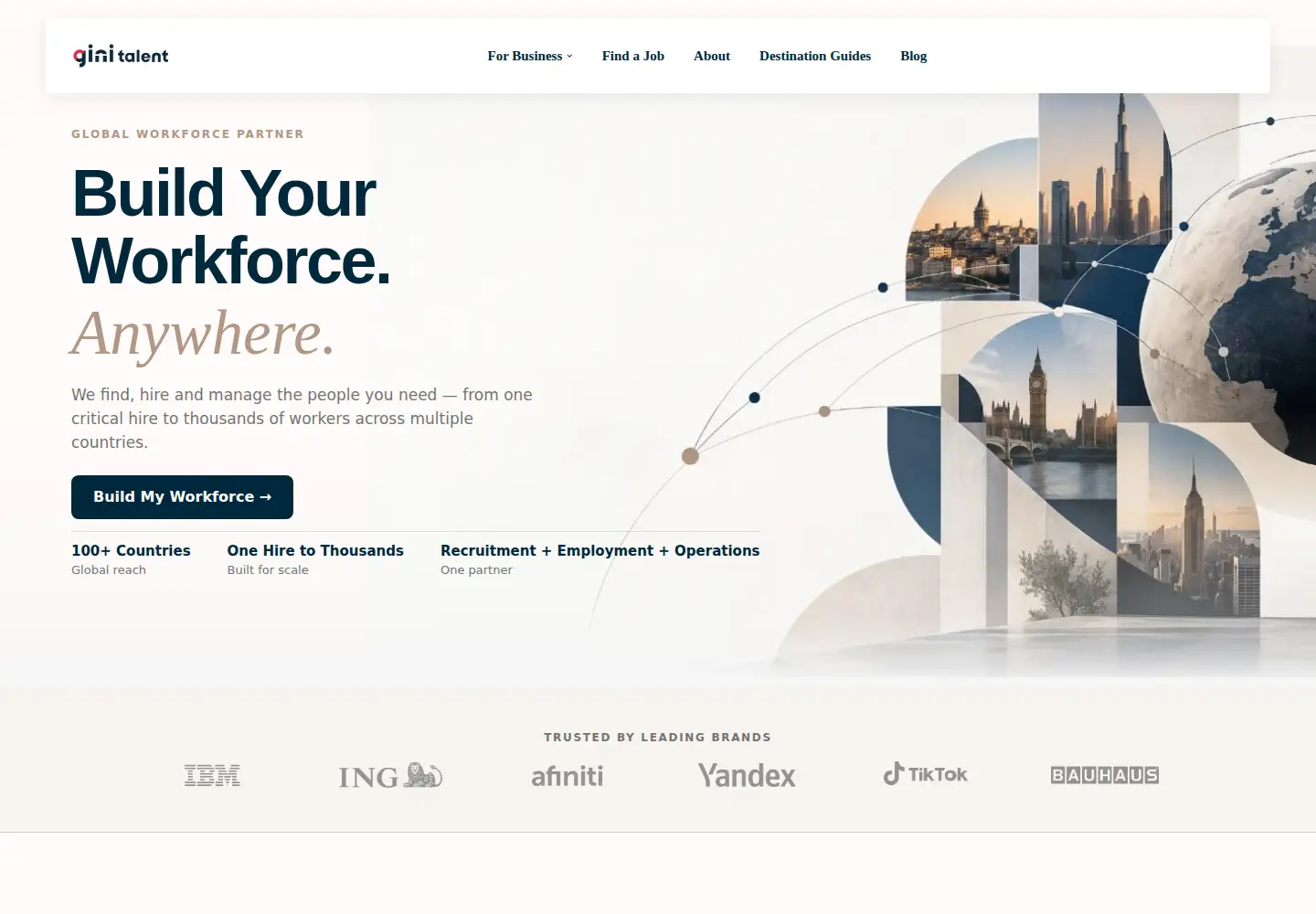 Screenshot of ginitalent.com
