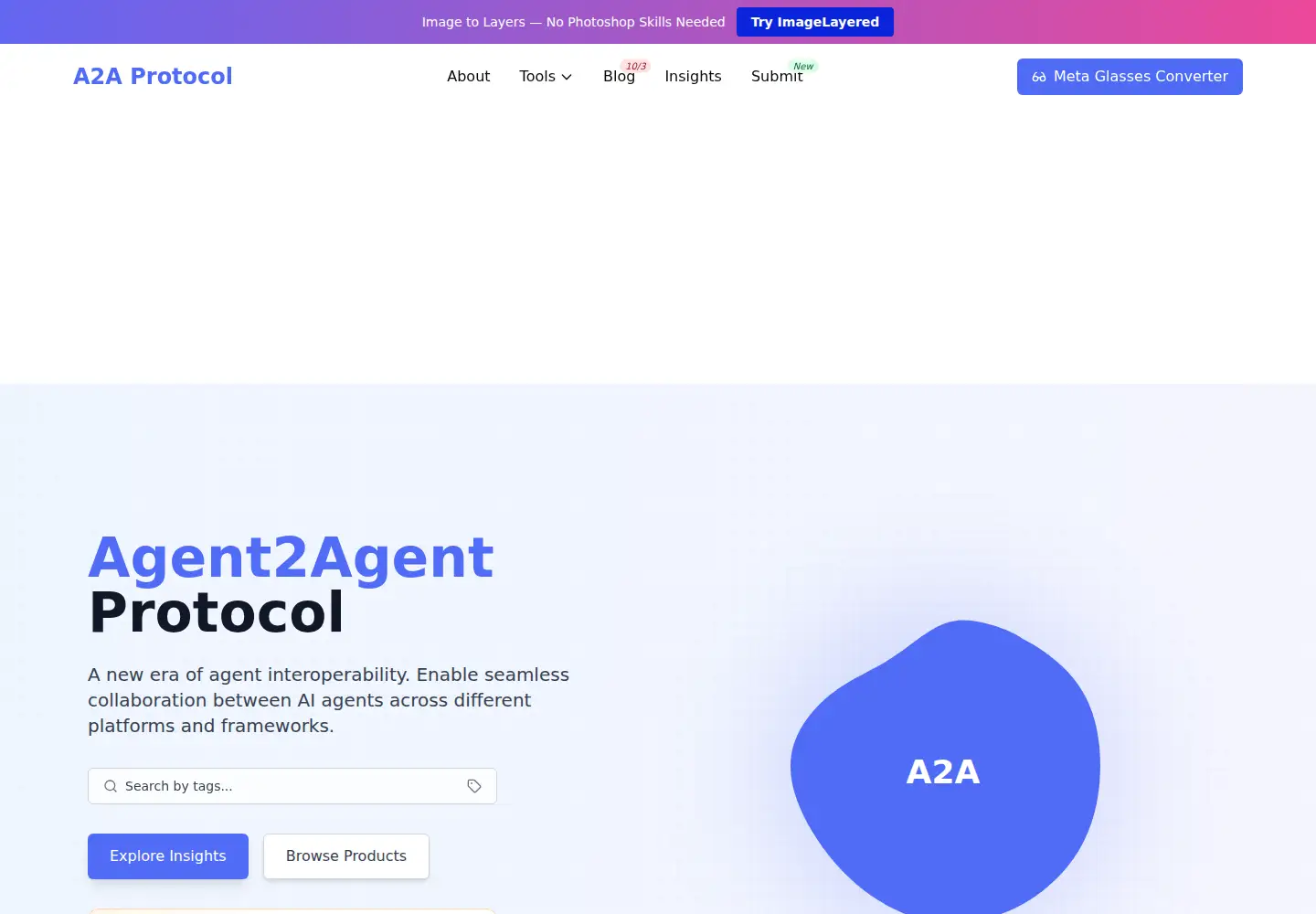 Screenshot of a2aprotocol.ai