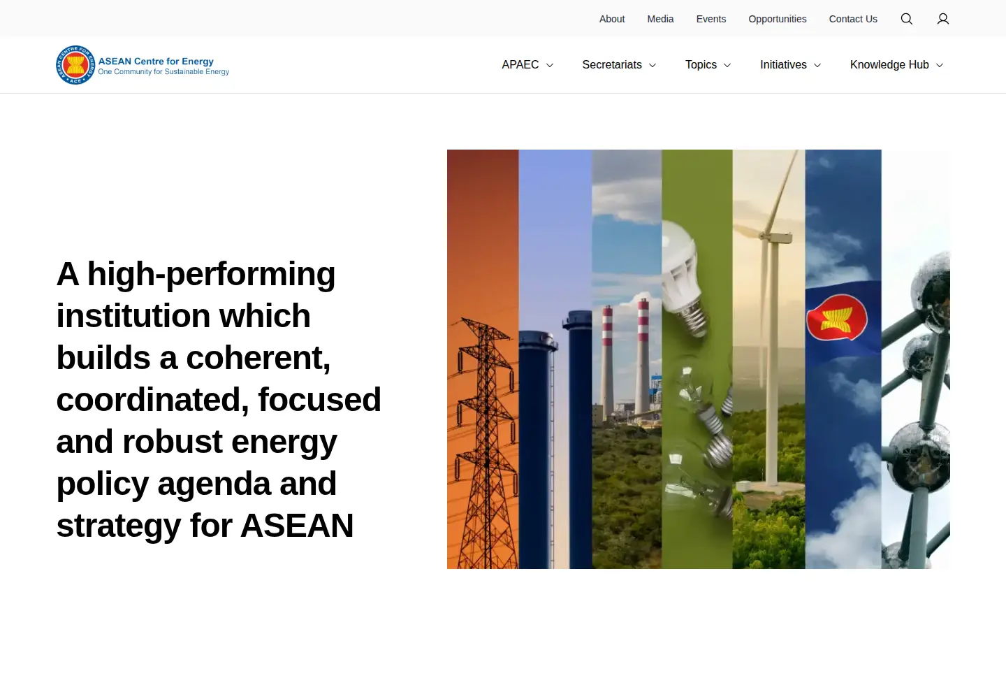 Screenshot of aseanenergy.org