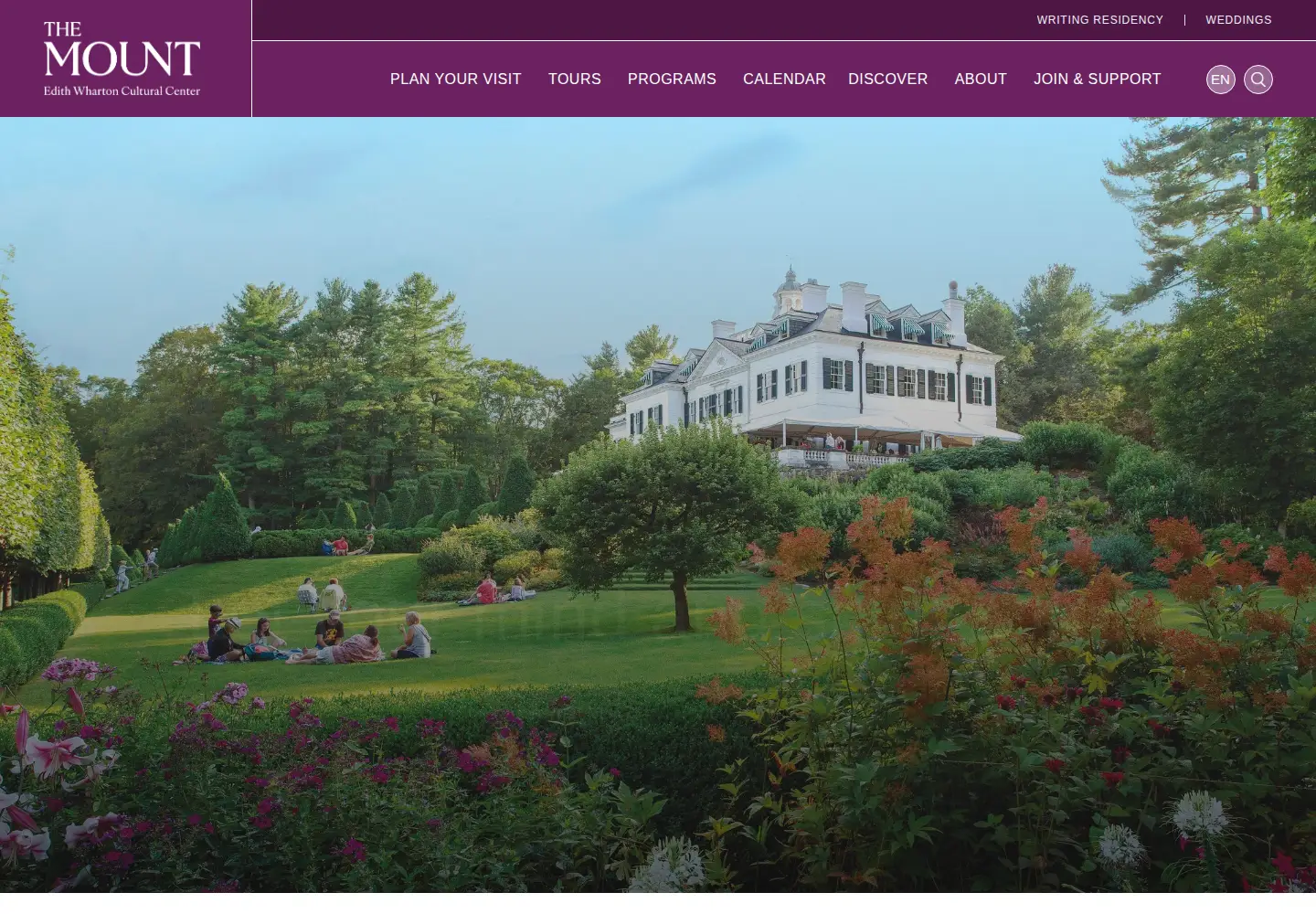 Screenshot of edithwharton.org