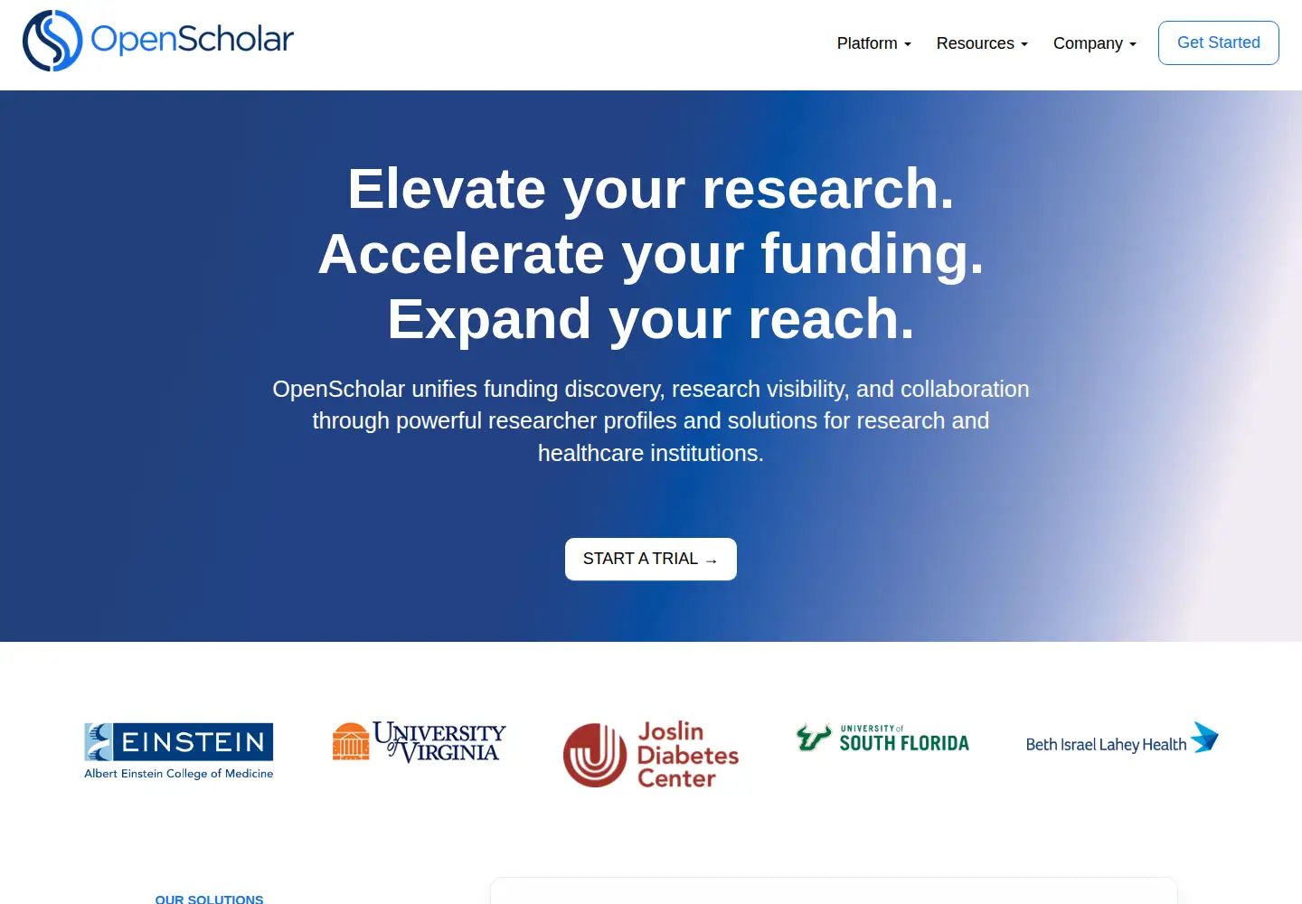 Screenshot of theopenscholar.com