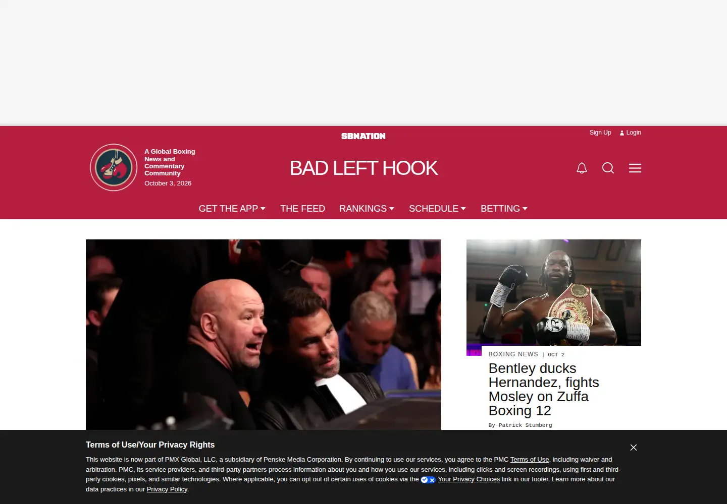 Screenshot of badlefthook.com
