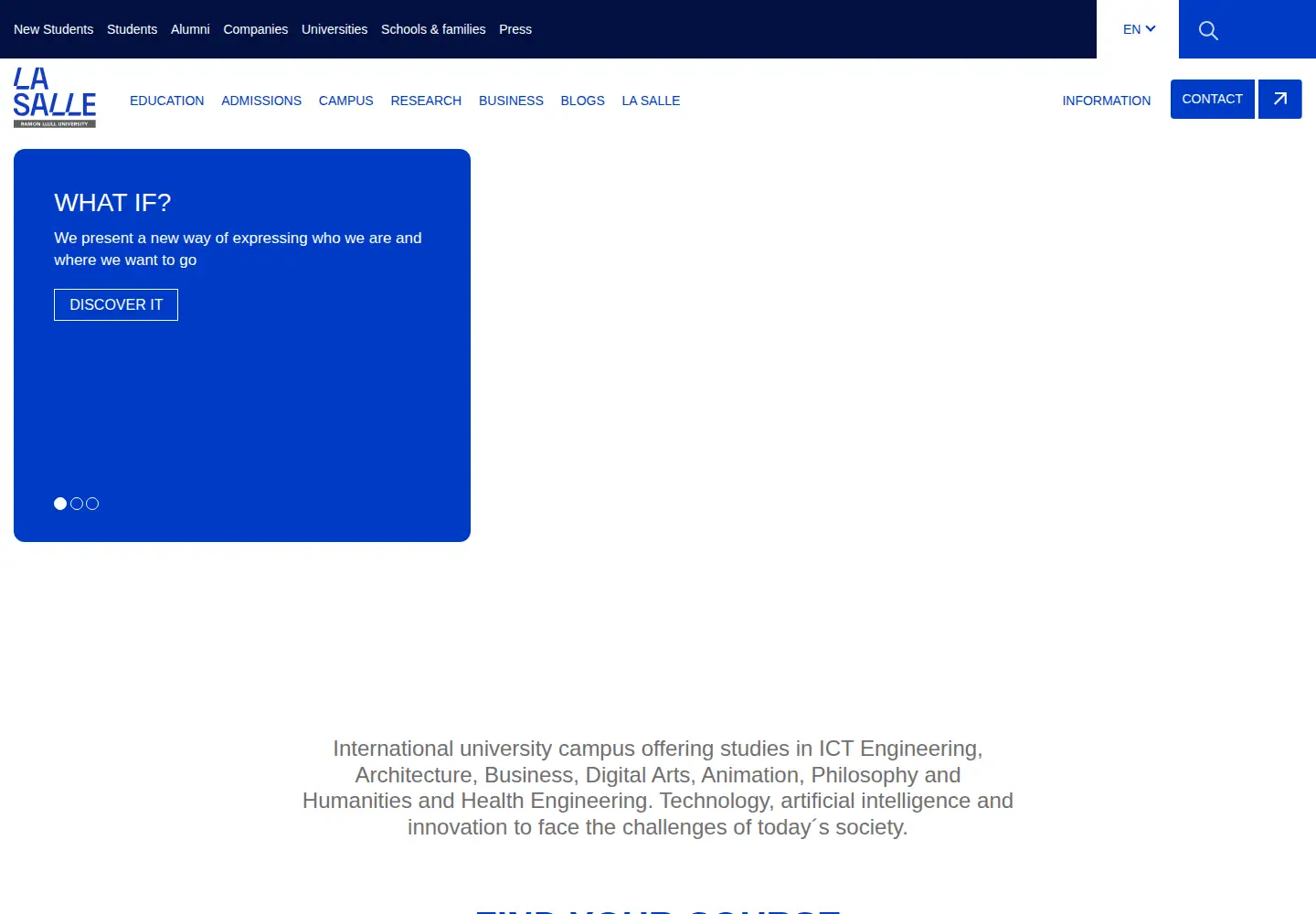 Screenshot of salleurl.edu