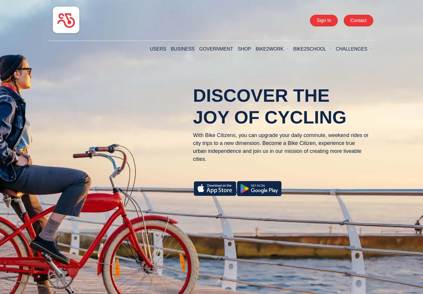 Screenshot of bikecitizens.net
