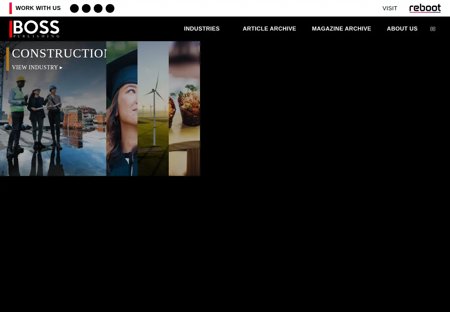 Captured homepage of thebossmagazine.com in the current scan