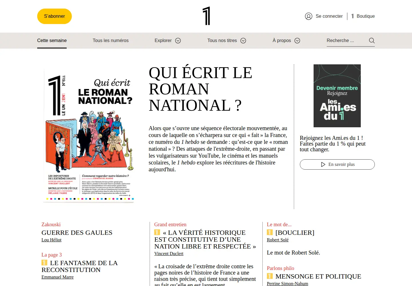 Screenshot of le1hebdo.fr