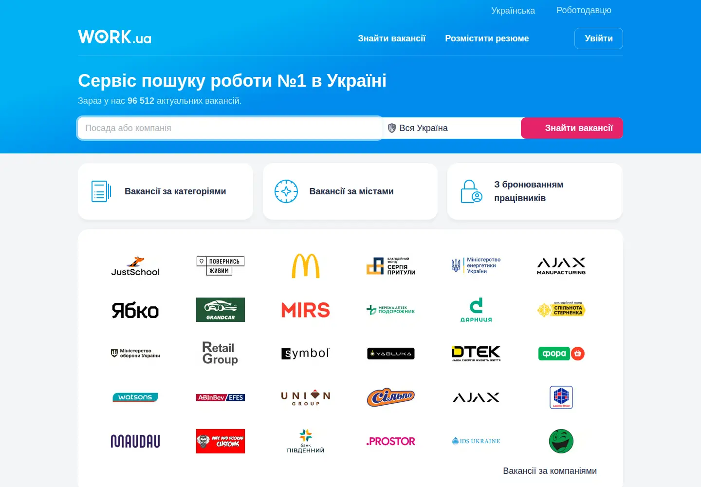 Screenshot of work.ua