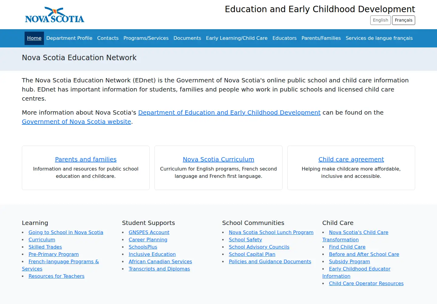 Screenshot of ednet.ns.ca