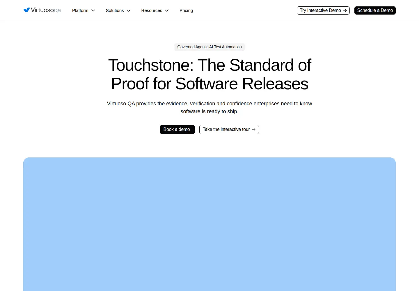 Screenshot of virtuoso.qa