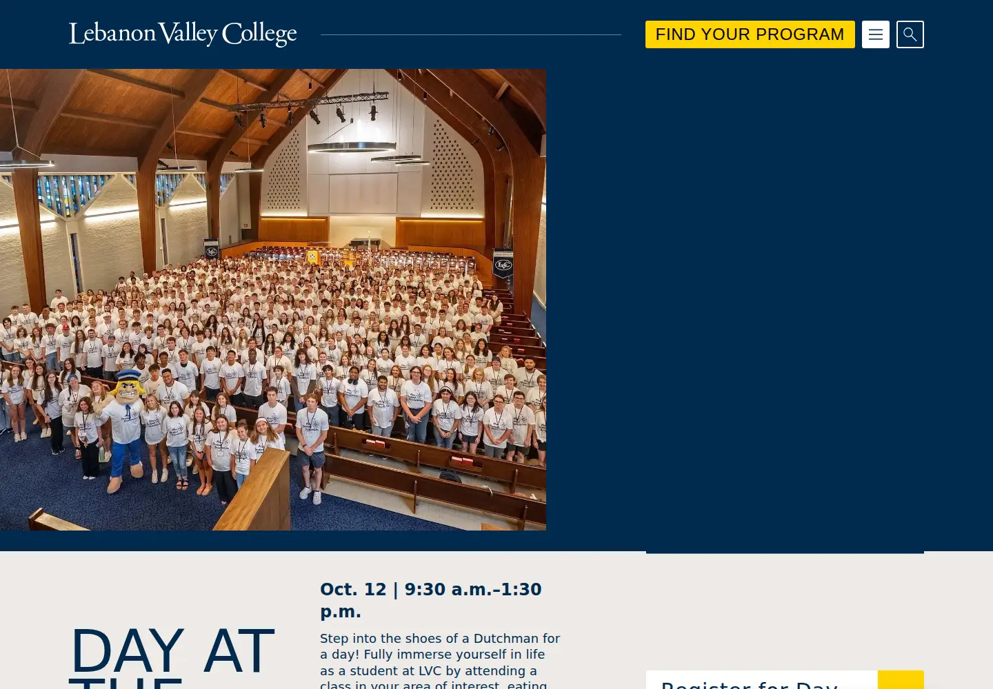 Screenshot of lvc.edu