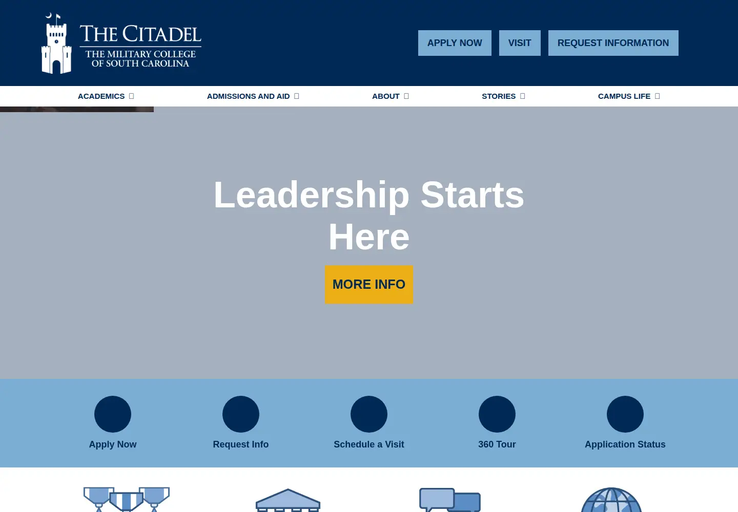 Screenshot of citadel.edu