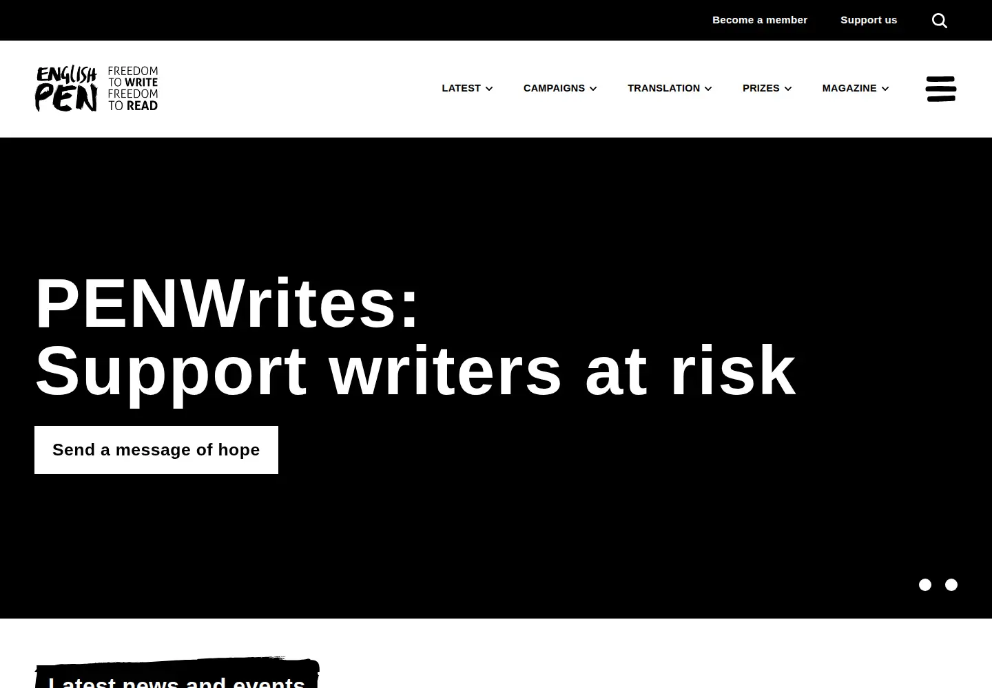 Screenshot of englishpen.org