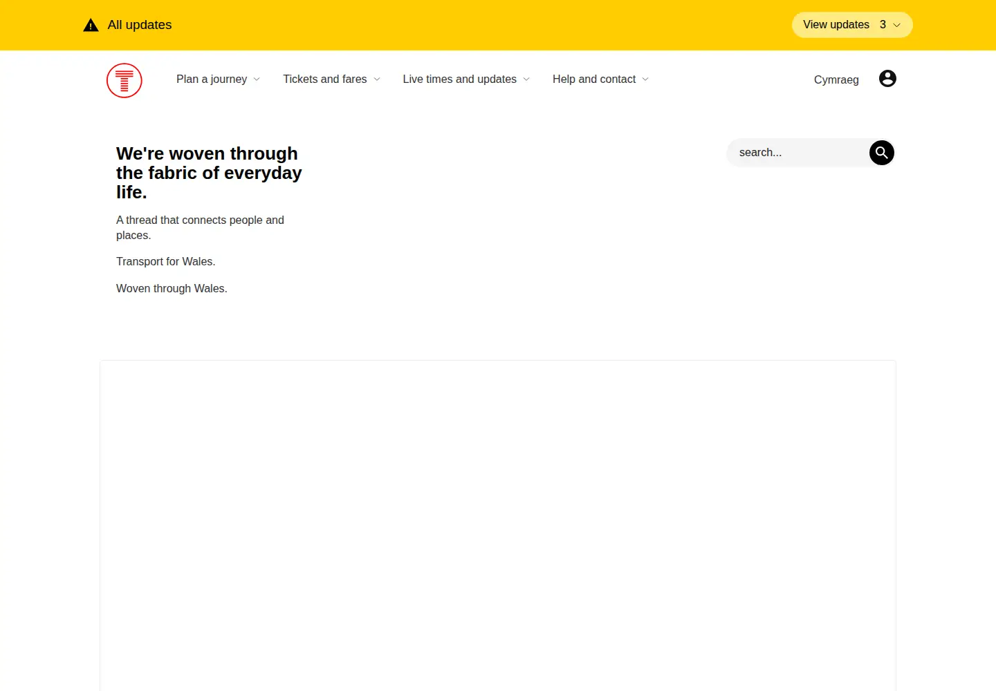 Screenshot of tfw.wales