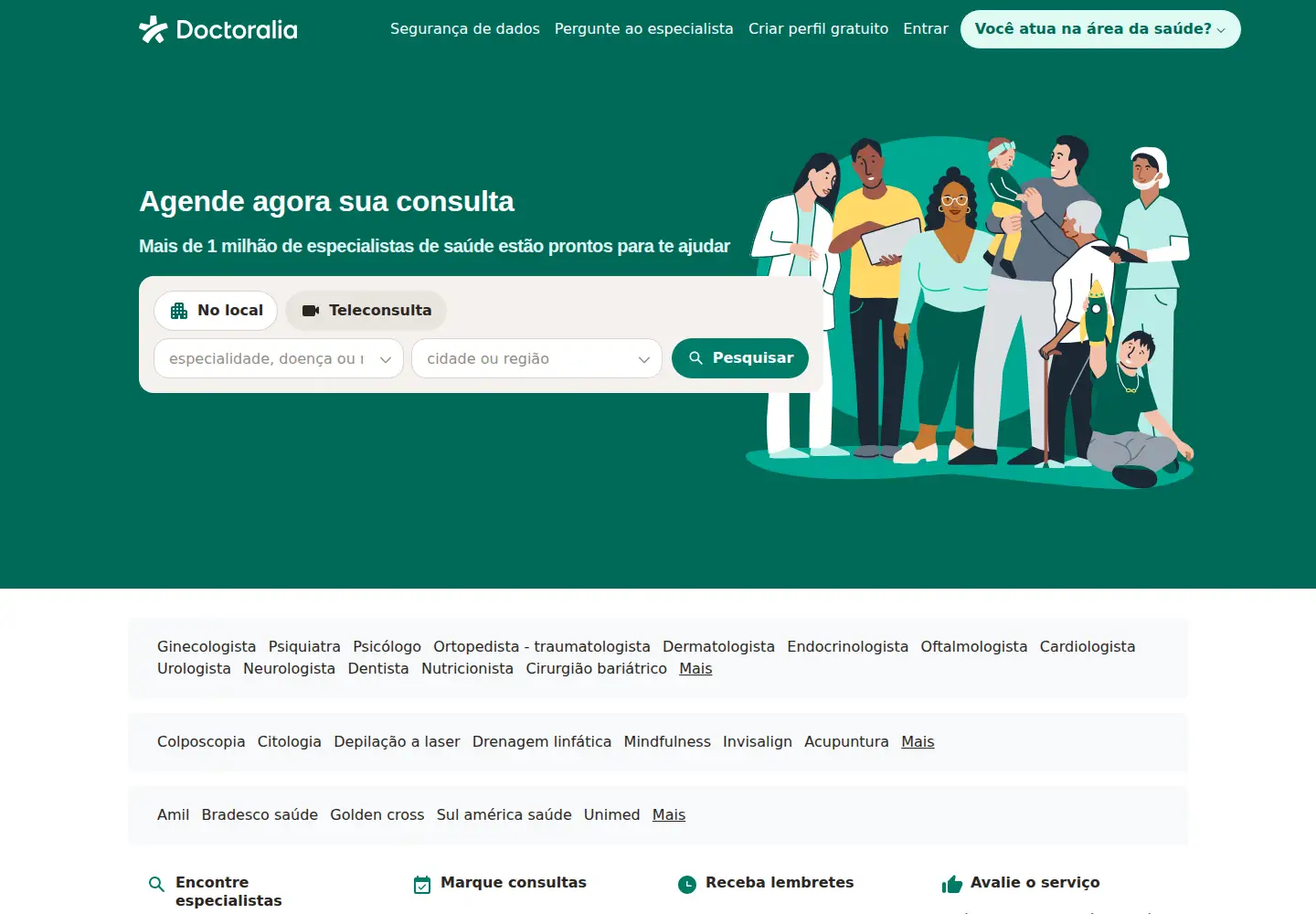 Screenshot of doctoralia.com.br