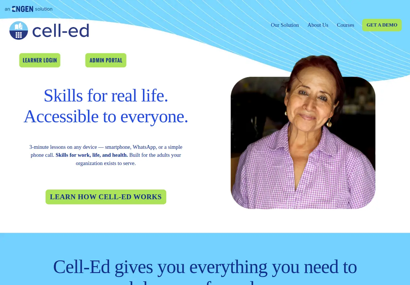 Captured homepage of cell-ed.com in the current scan